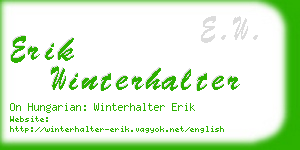 erik winterhalter business card